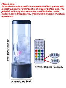 Lampu Hias Bentuk Ubur-ubur dengan Colokan USB, Lampu Suasana Berubah Warna, Lampu Ubur-ubur, Dekorasi Rumah Akuarium Ubur-ubur, Lampu Suasana Ruangan untuk Ruang Tamu, Kamar Tidur, Rumah, Hadiah Liburan (Baterai Tidak Termasuk) - MultiWarna - View 7