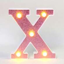 16cm 白色發光 A-Z LED 字母燈,電池供電,臥室裝飾字母夜燈,婚禮裝飾,生日派對裝飾,女孩房/兒童房裝飾字母燈,節日居家酒吧裝飾字母燈,字母燈 - 深粉紅色 - 查看 35