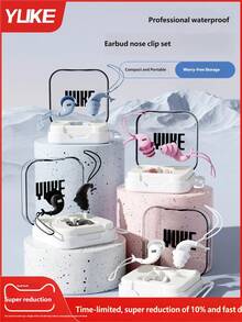 Nút bịt tai bơi silicone chống nước YUKE, nút bịt tai mềm tái sử dụng cho nam nữ người lớn, bảo vệ tai thoải mái khi bơi ở hồ bơi, bãi biển và thể thao dưới nước - Nhiều màu - Xem 1