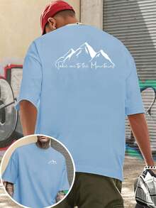Camiseta de Manga Corta para Hombre, Estilo Hardcore, con Estampado de Doble Cara, para Exploración de Montañas y Actividades al Aire Libre - Negro - Ver 7