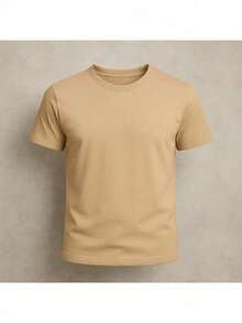 Original HPC POLO T-Shirt With Round Neck And Short Sleeves – Themed Graphic Design "HPC: London England Heritage" – 100% Cotton - 卡其色 - 查看 4
