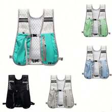 Lightweight Sports Backpack With Adjustable Shoulder Straps And Buckle Closure - Color Block Design, Suitable For Outdoor Running, Cycling, Trail Running, Includes Phone Pocket Vest, Hands-Free Portable Bag, Suitable For Various Lifestyles - Multicolor - View 2