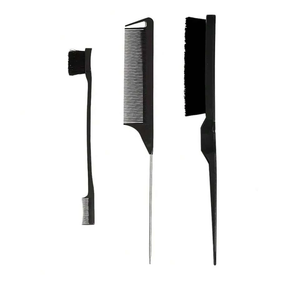 3-10 Pieces, Hair Braiding Tools, High Ponytail Comb, Side Comb, Hair Braiding Tool, Three-Tooth Comb, Hair Styling Tools. - 白色 - 查看 1