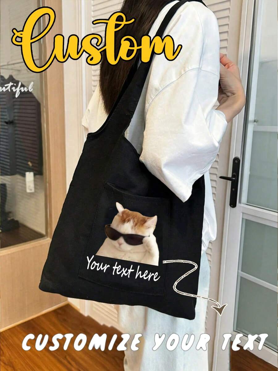 Tas jinjing dengan foto dan nama hewan peliharaan yang dipersonalisasi, tas bahu berkapasitas besar, cocok untuk bekerja, bepergian, dan sekolah. Portabel, multifungsi, universal, ringan, dan praktis. Cocok untuk ulang tahun pernikahan, liburan, dan acara lainnya. Serbaguna, lucu, sederhana, dan menarik. Hadiah ulang tahun, ulang tahun pernikahan, dan Hari Valentine yang sempurna untuk pecinta hewan peliharaan. - MultiWarna - View 1