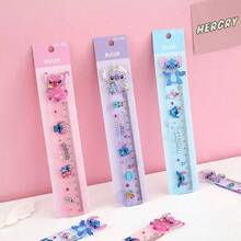 DOBBLE 1 Stitch Cute Cartoon Pattern Ruler Sets: 15 Cm / 5.91 Inches Acrylic Rulers With Various Designs, Perfect For School, Office, Drawing, Maths, Stationery, Small Gifts, And The New Semester - A - View 3