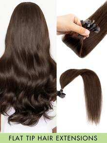 Flat Head Keratin Hair Extensions 12-24 Inches Invisible F-Head Human Hair Extensions High Quality Natural Look Suitable For Fine Hair Wedding Daily Party Use Human Straight Hair Extensions - Multicolor - View 41