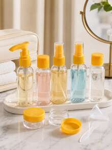 9pcs Travel Bottle Set, Travel Essentials, Portable Reusable Travel Accessories, Easy To Carry, Lightweight, Durable, Stylish, Suitable For Family Use, Daily Use - View 2