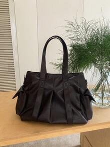 2024 Spring/Summer New Large Capacity Vintage Briefcase Women's Unique Design Shoulder Crossbody Bag - Coffee - View 9