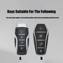 Metal & Leather Car Key Cover Case Shell Protector For BYD EV Tang DM Qin Plus Song Pro Max Yuan Dolphin E2 Atto 3 - BYD - View 6