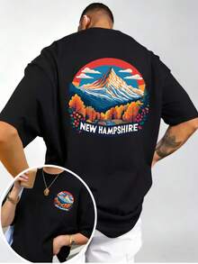 Camiseta de Aventura en New Hampshire |   Camiseta de exterior estampada por ambos lados |   ¡Perfecto para viajes familiares, festivales de verano y regalos corporativos para fortalecer el - Negro - Ver 1