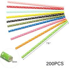 200 pajitas de papel biodegradables multicolor para suministros de, cumpleaos, novia/ shower, decoraciones de Navidad y celebraciones navideas punto - Punto - Ver 2