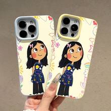Funda para teléfono de TPU con coloridos personajes de dibujos animados, compatible con fundas para iPhone de Apple. Fabricada en TPU, ofrece protección contra golpes y caídas. Un regalo perfecto para amigos y familiares. - Amarillo - Ver 3