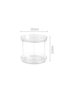 4pcs Large 9.5 Inch (24.9cm) Thickened Plastic Turntable Storage Bins With Non-Slip Base And Rotating Rack, Space-Saving Kitchen Organizer, Suitable For Restaurant, Office, Refrigerator, Perfect For Small Kitchen And Countertop - Round - View 14