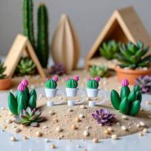 3 tapas de paja de cactus verde, lindas cubiertas de silicona para taza, popotes reutilizables a prueba de polvo, tapas de popote, dispensadores de pajitas para beber - Verde - Ver 2