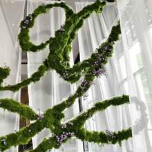 Tifaealis 5m Artificial Vine Garland – Realistic Faux Greenery For Vertical Wall Decor, DIY Home Decoration, Party & Event Styling - 綠色 - 查看 5