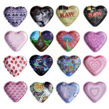 New Tinplate Heart-Shaped Cigarette Tray, Tobacco Handling Tray, Storage Tray, Iron Tray, Cigarette Accessories - 蜘蛛網 - 查看 1