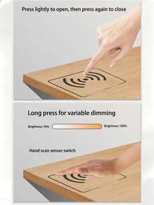 Penetrable 30mm Panel Touch Switch DC 5V-24V LED Dimming Controller Black White Smart Touch Sensor Dimmable Switch For Kitchen Cabinet Room Atmosphere Light - Black - View 8