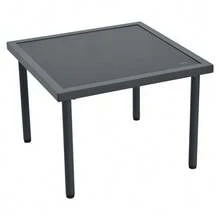 Juego de 6 tumbonas de jardín con estructura de hierro galvanizado, cuerda trenzada beige, patas ajustables y tablero de cristal liso. Incluye cojines para el asiento y el respaldo. - Gris - Ver 11