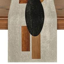 1pc,Bohemian Style Table Runner,Modern Living Room Dining Table Mat,Minimalist Style Rectangular Tablecloth,Dry Cleanable,Washable,Suitable For Kitchen Dining Table Party Wedding Decoration Vintage,Suitable For Entryway,Family Gathering,Coffee Table,Living Room - Multicolor - View 11