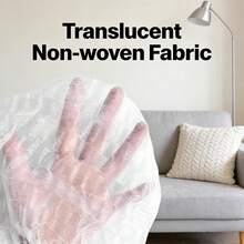 60PCS Disposable Non-Woven Shoe Covers, Elastic Dust-Proof Floor Protectors For Indoor Use, Pet-Friendly Shoe Covers For Guests, Cleaning, Moving, Hom - White - View 6
