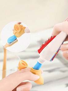 Cute Banana Shaped Toothbrush Holder With Dust Cover, Portable Home And Travel Toothpaste Storage Box, Odorless Ergonomic Oral Care Storage Box, Yellow - Multicolor - View 6