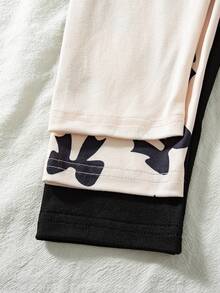 Baby Girls 6pcs Set Autumn/Winter Sweet Bow Print Baby Thermal Underwear Set - Apricot - View 10