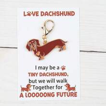 1pc/2pcs Cute Dachshund Dog Keychain, Playful Pet Theme Accessory, Suitable For Wallet, Bag, Backpack, Car Key Charm, Small Gift, Perfect For Birthday Or Daily Use. - Multicolor - View 3
