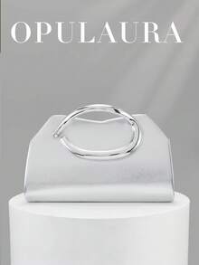 OpulAura 1件裝 女款優雅銀色皮革手提包，奢華天鵝絨晚宴包，適合正式禮服、婚禮、生日派對及畢業舞會 - 銀色 - 查看 1