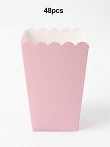 100/48/36/24/12/1pc White Popcorn Boxes, 2 X 4.5 X 3 Inch Mini Popcorn Boxes, Suitable For Movie Night Decoration, Christmas/Halloween, Back To School - Pink - View 8
