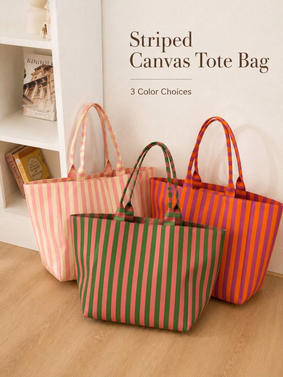 Bolso Tote Estilo Coreano Nuevo de Verano, Bolso de Hombro de Lona de Gran Capacidad para Desplazamientos, Bolso de Playa, Ideal para Viajes al Aire Libre y Temporada de Regreso a Clases, Regalo Único de Vacaciones, Regalo de Graduación, Regalo del Día de la Madre, Recuerdo