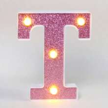 16cm 白色發光 A-Z LED 字母燈,電池供電,臥室裝飾字母夜燈,婚禮裝飾,生日派對裝飾,女孩房/兒童房裝飾字母燈,節日居家酒吧裝飾字母燈,字母燈 - 深粉紅色 - 查看 32