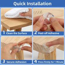 48pcs Baby Corner Protector Stickers, Transparent Corner Guards, Prevent Baby Scratching Furniture Edges, Super Strong Adhesive, Suitable For Furniture And Sharp Edge Protection - Multicolor - View 7