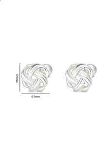 1pc New Style Wrap Earring Screw Twist Ear Bone Stud, Niche Luxury Personalized Minimalist Versatile Exquisite Ear Jewelry - Silver - View 5