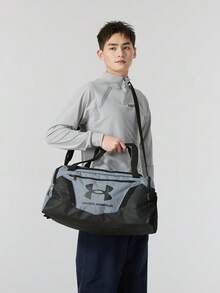 Under Armour Undeniable 5.0 旅行包，大容量男女通用健身训练运动包，1369222-012 - 灰色/黑色 - 查看 3