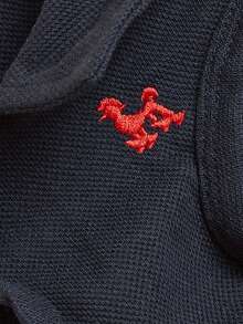 Spring/Summer Solid Color Polo Shirt Thin Breathable T-Shirt Cat Vest Teddy Two-Legged Clothing Pet Apparel - Navy Blue - View 7