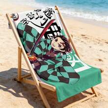 Demon Slayer Tanjiro Printed Quick Dry Microfiber Beach Towel For Beach Vacation And Outdoor Sports - A - View 6