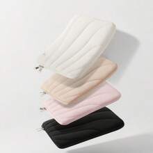 Solid Color Fluffy Laptop Bag, Compatible With MacBook 13/14 Inch, 15/15.6 Inch Laptop Inner Bag - Multicolored - View 3