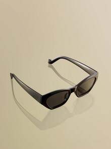 NobleVue 1pc Asymmetrical Large Frame Vintage Personalized Tinted Fashion Glasses, Fashion Accessory For Summer Holiday Beach - View 3