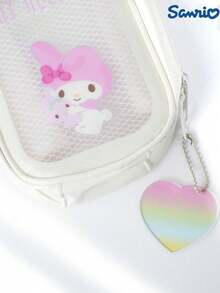 SANRIO 1件  官方授權  白色收納袋，可愛甜美大容量筆袋、筆盒、文具袋、化妝包，多功能收納袋，適用於辦公室、學習、化妝品收納、旅行整理，適合女性朋友與粉絲的生日節日禮物 - White - 查看 4