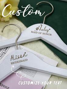 Personalized Bridesmaid Hanger, Wedding Coat Hanger (Customizable), Bridesmaid Hanger, Wedding Hanger, Bride Hanger, Personalized Wedding Hanger, Bride Hanger, Bride Engraved Hanger, Decorative, Reusable, Multi-Functional, Fashionable, Exquisite - Multicolor - View 2