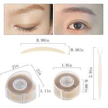 MyAoKuE-Up 2 Packs Of Invisible Double Eyelid Stickers, Accompanied By Y-Shaped Adhesive Applicator. 1 Pack Contains 600 Stickers. Natural Skin Color Breathable Eye Lift Stickers, Waterproof Invisible Eyelid Strips. Suitable For Daily Use, Salon, Travel And Mak - Multicolor - View 6