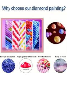 5D DIY 鑽石畫套件 粉色日落海洋沙灘 夢幻海濱暮光風景 舒壓成人鑽石畫 DIY 手作牆面藝術 享受動手創作樂趣 - 無框 - 查看 7