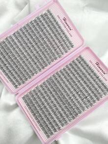 432pcs D-Curl Cluster False Eyelash Set With Accessories, Transparent Lash Stem, Large Capacity, Soft & Natural, Beginner-Friendly, 10-12mm Single Cluster Lash Book Set, Suitable For Wedding, Party, Cosplay And Music Festival - Black - View 7