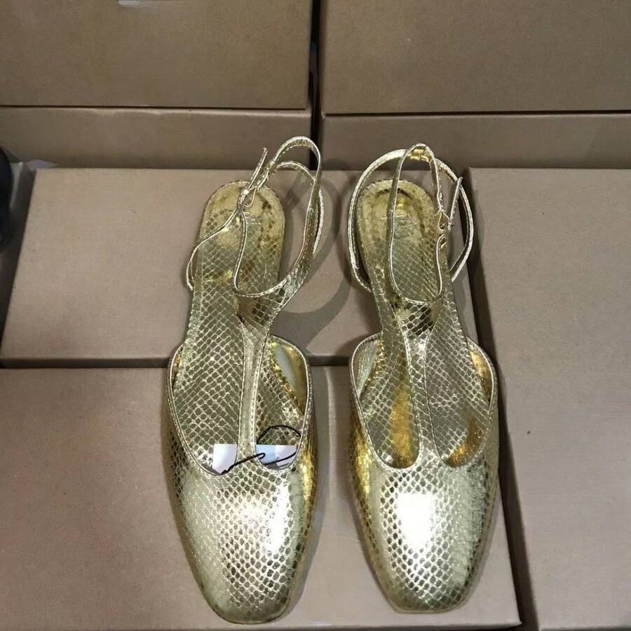 Women Flats - Gold - View 1
