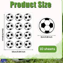 120pcs Ball Sports Theme Stickers, Craft Decals For Candy, Scrapbook, Envelope, Gift, Classroom, Teacher, Sports Birthday Party Decoration, Self-Adhesive Decorative Gift Sealing Sticker Labels School Supplies - 1 Set - View 2