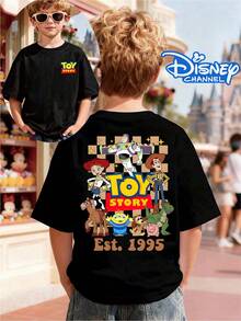 Toy Story Buzz Lightyear Kids' Reversible Printed Short-Sleeve T-Shirt ,Toy Story,Boys Summer Outfits,4th Of July,Disney Collaboration - Black - View 1