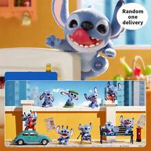 Miniso Stitch What's Not Good Series Figure Blind Box, Mischievous Cute Design + Delicate Flocked Material, Diverse Naughty Details, Desktop Collection Ornament/ Display, Ideal For Fans' Treasure & Fun Atmosphere Creation(1 PC Random Delivery) - Multicolor - View 1