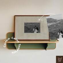 Customized Personalized Photo Horizontal Stripe Canvas Template, Customized Wedding Photo Printing, Minimalist Home Decor, Photo Print Wall Art Anniversary Birthday Couple Friends Gift - Multicolor - View 3