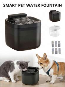 3L/101,45 Oz Fuente de agua automática con filtro para gatos, dispensador de agua inteligente para gatos con filtro, dispensador de agua con circulación y filtrado alimentado por USB, bomba de agua silenciosa, apto para gatos y perros pequeños - 3L - Ver 2