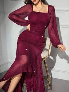 Women Midi Dresses - Marrón - View 4